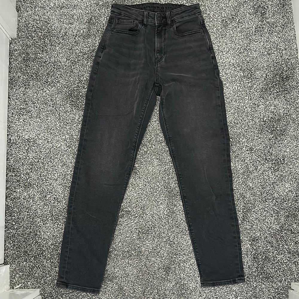 Faded black mom jeans
